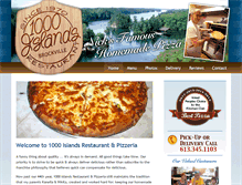 Tablet Screenshot of 1000islandspizza.com